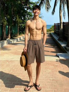 ZHUOCAN | Quần Shorts Thoáng Suông Kiểu Vải Linen