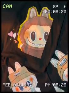 Labubu T shirt For Women oversized tshirt Round Neck Pop Mart Labubu clothes 100%Cotton Breathable Top COD