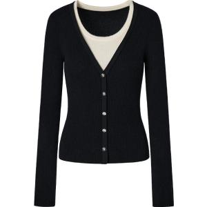 TAMMY TANGS | Sugar Power 100% Cashmere Sweater Hooded Base Layer Slim Fit Knitted Top Womens Mall Same Style Soft Round Neck Long Sleeve