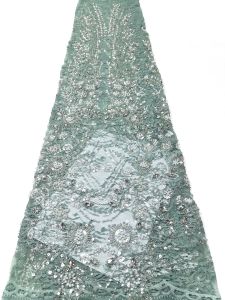 3Y African Lace Fabric 2026 Sequins Beaded Embroidery Groom Nigerian Bridal High Quality French Tulle Lace Fabric For Wedding