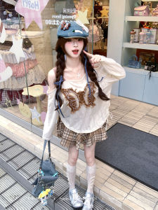 Retro Brown Plaid Sweet Cool Aesthetic Half Skirt