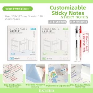 Versatile Non-obstructive Foldable Easy Tear High Aesthetics Sticky Notes