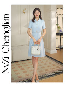 Tone Career Blue Shirt Dress