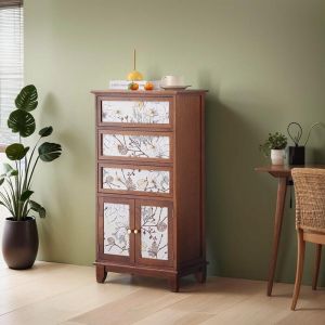HENGDEMU | Aesthetic American Style Solid Wood Storage Cabinet