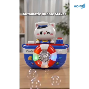 【Cartoon Camera LED Bubbles Machine】Rechargeable Bubble Making Cute Pirate Ship Animal Sailor Toys