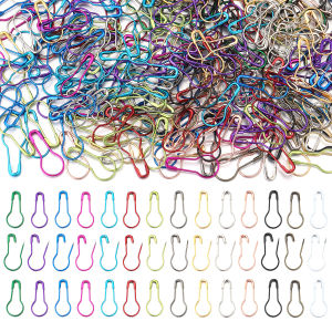 200Pcs/Lot Metal Pins Crochet Accessories Gourd Safety Pin Locking Knitting Marker Tag Clips Latch Sewing Tools 9.5x22MM