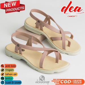 Sandal Tali Wanita CAMOU DEA MOCHI Anti Slip Gaya Minimalis Sendal Jepit Cewek Ootd Insole Karet EVA Empuk Simple Elegan Untuk Jalan-Jalan