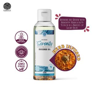 Essence Harmony Collection - SERENITY Premium Herb Infused Massage Oils Aromatic Natural Botanical-Infusedd