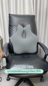 SOMDUL Bamboo Charcoal SPA Back Cushion เบาะรองหลังแบมบูชาโคล SPA