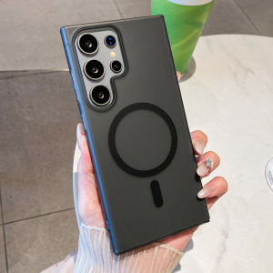 Ultra-Thin Transparent Frosted Magnetic Absorption Phone Case for Samsung S25 Ultra S24 Ultra S23 Ultra S22 Ultra Protective Shell for Men And Women