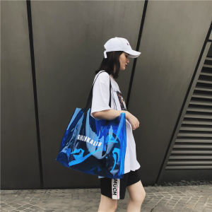 Túi To Trong Suốt Sành Điệu Thời Trang Túi Tote Sức Chứa Lớn Mùa Hè Mẫu Mới Cho Nữ Túi Xách Tay Đi Biển Thường Ngày Túi Mua Sắm