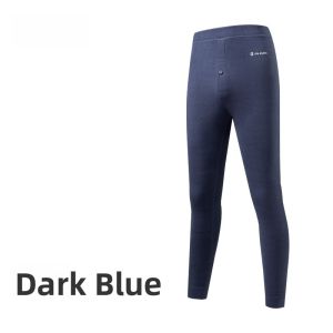 HLA | Mens Thermal Thickened Fleece Lined Knee Padded Double Sided Brushed Base Layer Pants Antibacterial Long Pants Polyester Fiber