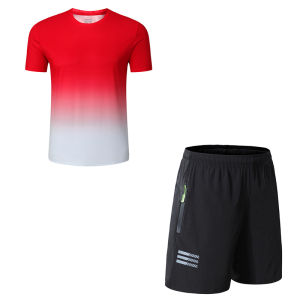 Quick Dry Gradient Color Sport T-Shirt Breathable Running Marathon Outdoor Advertisement Shirt Printed Text round Neck Short Sleeve