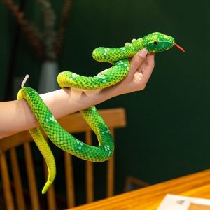 Childrens Simulated Snake Plush Toy Prank Play Props Creative Cartoon Doll Boy Gift Soft Fabric Home Garden Decor