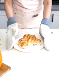 Silicone Cotton Oven Glove Anti-Scald Heat Resistant Non-Slip for Kitchen Baking BBQ Cooking 防烫手套硅胶