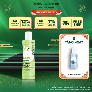 Sữa Tắm Gội Trẻ Em Lactacyd Baby Extra Milky Làm Sạch Dịu Nhẹ và Dưỡng Ẩm Vượt Trội 250ml