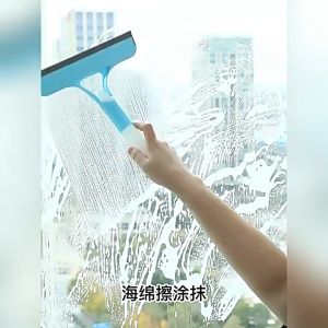 SG in stock Window cleaning brush Glass brush cleaning tool Mini cleaning brush Scraper Window Cleaning bathroom clean Multi-purpose Cleaning Tool Squeegee Wiper Blade Cleaner with Silicone Non-slip Handle for Cleaning Window/Mirror/Glass