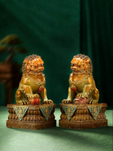 WEIZHEN | Colorful Copper Lion Ornaments Gift