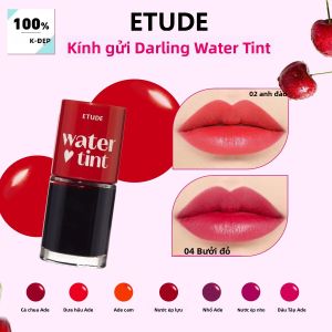 Son Tint Dưỡng Ẩm ETUDE Dear Darling Water Tint Trang Điểm Hàn Quốc Làm Sáng Môi Không Dính Thoáng Khí Hiệu Ứng Màu Nước Lớp Hoàn Thiện Mỏng Nhẹ Dưỡng Ẩm Lâu Trôi