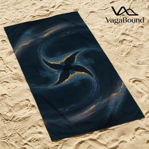 Golden Vortex in Abyss Quick Drying Beach Towels Ultra Lightweight Fast-drying Super Absorbent It is a must-have item for summer
