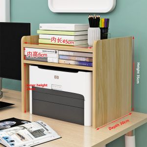 Printer Storage Rack Stand Mount Office Desktop Computer Storage Table Small Shelf Table Bookshelf