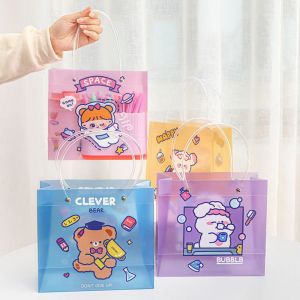 1 PC Cute Bear PP Hand Bag Tote bag Packaging Gift Bag Event Bags Birthday Bag Stationary Organizer