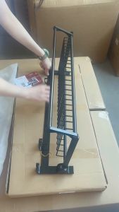 Giá Treo Khăn Tắm Dán Tường Giàn Vắt Khăn Có Giỏ Để Đồ Và Móc Treo Đa Năng Bằng Nhôm Mạ Sơn Tĩnh Điện Xám Tro - QM.QMS06X