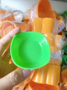 Combo 10 chén nhựa đựng nước chấm muối tiêu Chén chấm vuông cạn nhựa BKP 7cm
