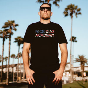 Mens Short Sleeve T-Shirt Pure Cotton Sportswear MMA Fighting Boxing Fitness Neoteric Diaz Breathable Moisture Wicking round Neck Casual Top