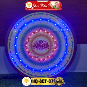 Hào Quang Led 8 Chương Trình Hoa Sen CHÂN THIỆN MỸ Đèn Trang Trí Bàn Thờ Cho Tượng Phật HQ-8CT-07