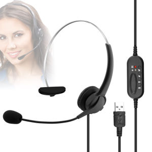 High Quality USB Headset Noise Canceling Adjustable Operator Dedicated Headphones with Microphone for PC Laptop
