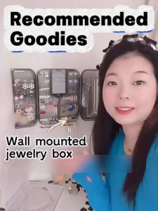 Nearra Wall Necklace Storage Transparent Display Rack Jewelry Large-Capacity Jewelry Storage Box