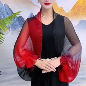 Băng Đô Lụa Mềm Màu Cầu Vồng Thời Trang Mùa Hè Đa Năng Cho Nữ Du Lịch Chống Nắng Khăn Choàng Quanh Vai Phong Cách Hàn Quốc