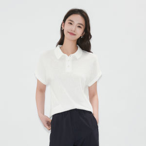 MiiOW | Womens Polo Shirt T-shirt Collared Thin Quick Dry Short Sleeve Summer Top Cotton Polyester Blend Moisture Wicking Solid Color