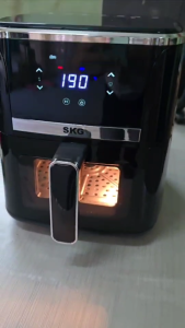 SKG Air fryer หม้อทอดไร้น้ำมัน ปุ่มสัมผัส 5ลิตร 1400w รุ่น SK-COG3 สีดำ มีช่องเห็นอาหาร