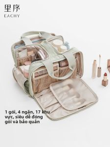 EACHY | Waterproof Portable Makeup Bag With Dividers For Travel