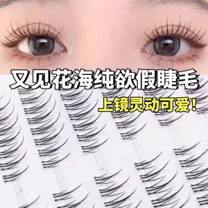 Natural Looking Big Capacity Fake Eyelashes Pure Desire Segmental Design Bare Face Lazy Persons Beauty Tool Makeup Tool