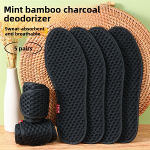 LINGMIAO | Breathable Deodorizing Absorbent Bamboo Charcoal Mint Scented Insoles