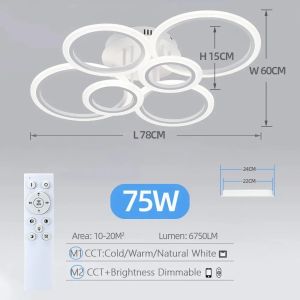 Creative Round Ceiling Lights APP Control Living Room Kitchen Bedroom White Modern Ceiling Lamp Lighting Fixtures Luminaire