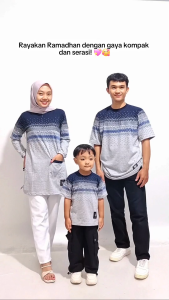 Kaos Couple Keluarga Baju Atasan Sarimbit Family Ayah Bunda Anak Bahan Kaos Cotton Combed 24s Shafamarwa SM98 Misty