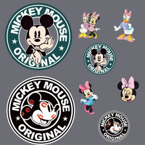 Disney Mickey Minnie Mouse Patches Iron On Hot Transfers Cartoon Clothing Patch DIY Sewing Clothes Decration Sticker Gifts