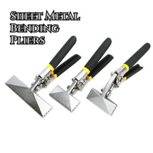 Wide Jaw Sheet Metal Bending Pliers Non-Slip Handle Hand Seamer Straight/Elbow 75mm/150mm Hand Repair Tools for Welding Clamps