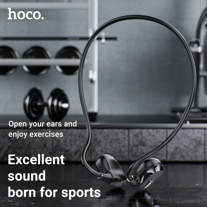 HOCO ES63 TWS Air Bone Conduction Wireless Bluetooth Earphones Sports  Wireless Headphones Not Bone Conduction HD Stereo Earbuds For All