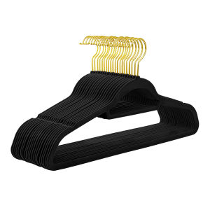 Non-slip Velvet Rose Gold Hook Hangers