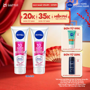Bộ 2 Tinh Chất Dưỡng Thể NIVEA 10X Super Vitamins & Skin Foods Dưỡng Sáng Da Mờ Thâm (170 ml) - 93830x2