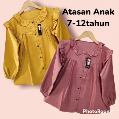 ATASAN ANAK PEREPUAN 7 8 9 10 11 12 TAHUN | BAJU ANAK PEREPMUAN