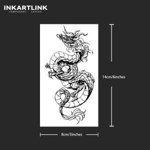 Dragon temporary tattoo sticker waterproof magic tattoo lasts to 15 days fake tattoo semi permanent tattoo