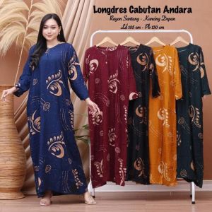 LONGDRES Cabutan Lengan Panjang Ld 110  Pb 130 Kain Rayon Premium Busui Adem dan Nyaman di pakai sehari hari