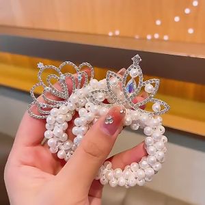 Dây Buộc Tóc Hình Vương Miện Công Chúa Kiểu Nhật Bản Dễ Thương Cho Bé Gái