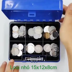 Hộp để đồ cá nhân trang bị khóa số 3 mã số có thể thay đổi được làm bằng sắt sơn tĩnh điện loại nhỏ 15x12x8cm